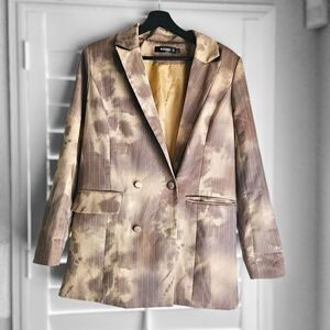 Bleached Tiedye Longline Jacket